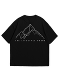 Xtreme Wake Relaxed Fit Tee- Black- Mountain Range