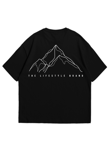 Xtreme Wake Relaxed Fit Tee- Black- Mountain Range