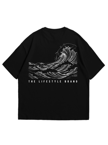 Xtreme Wake Relaxed Fit Tee- Black- Ocean