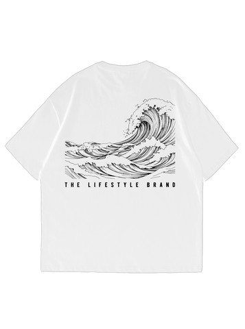 Xtreme Wake Relaxed Fit Tee- White - Ocean